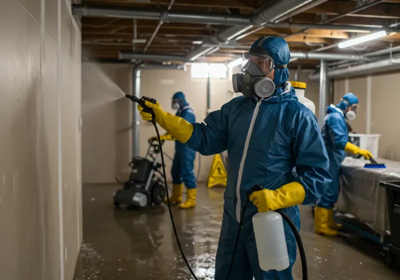 Basement Sanitization and Antimicrobial Treatment process in Grayling, MI